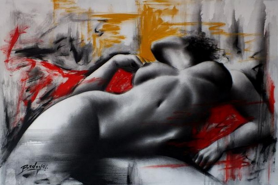 Javier Bedoya e suas pinturas de mulheres sensuais