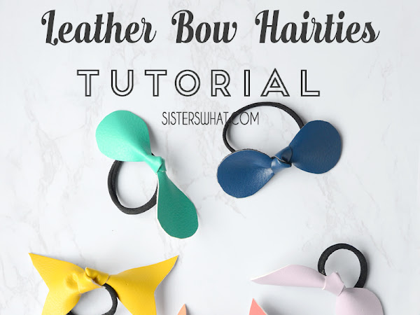No Sew Leather Bow Hair Ties Tutorial 