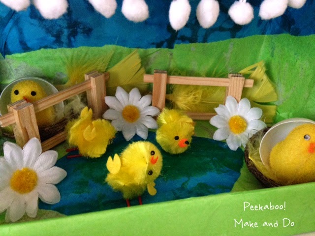 Peekaboo! Make and do.: Cheep Cheep! Little Spring Chicks Shoe Box Farm