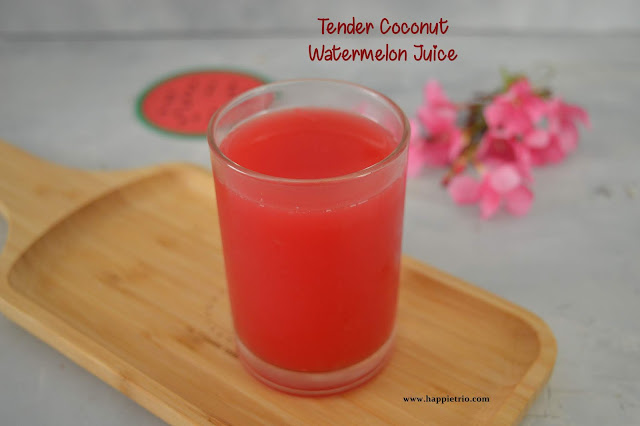 Tender Coconut Watermelon Juice Recipe | Tender Coconut Watermelon Cooler