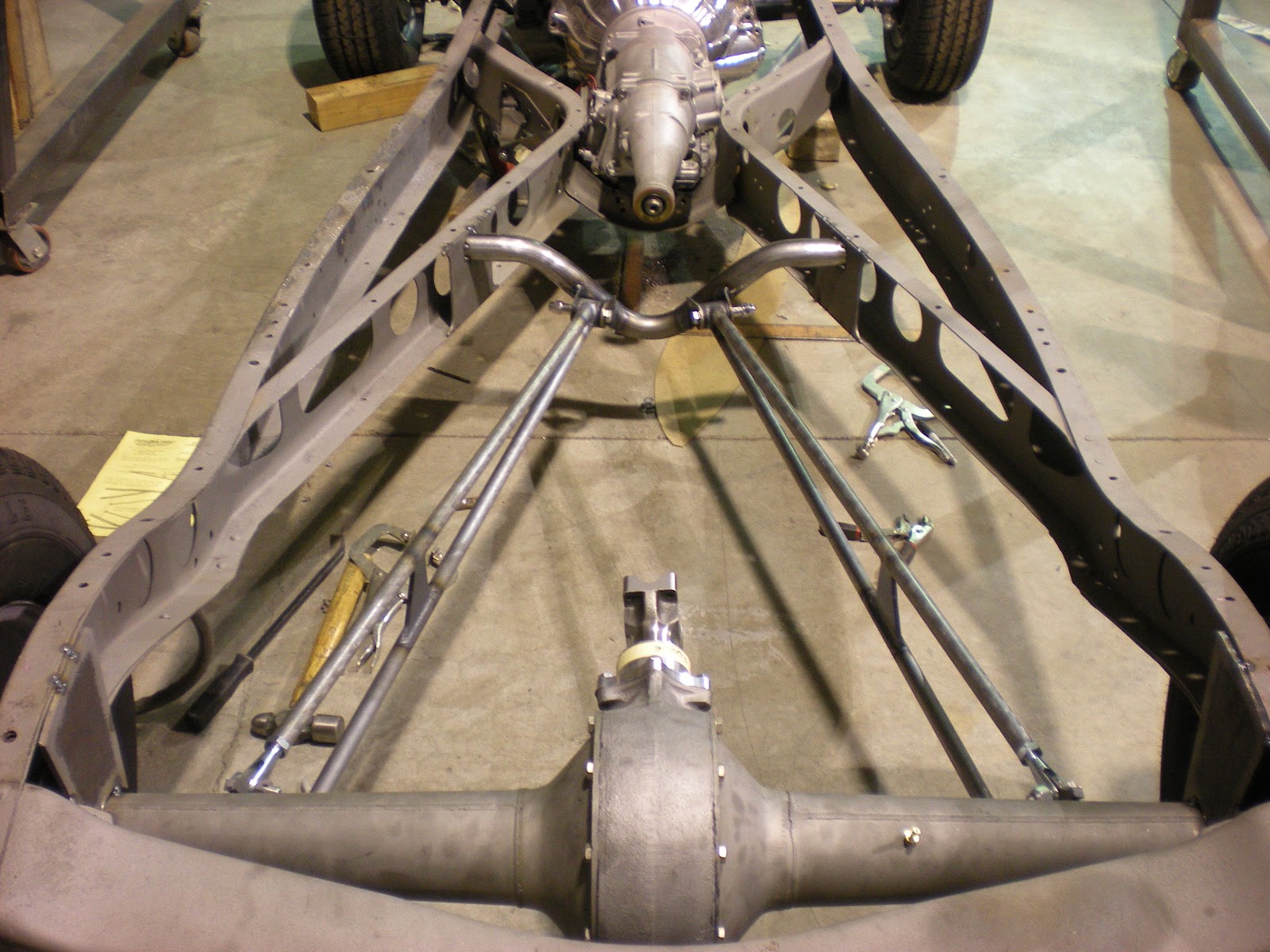 Salt Flats Speed Shop Got the rear Pete and Jake ladder bars tacked in