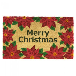 Christmas Poinsettia Welcome Mat - Giftspiration