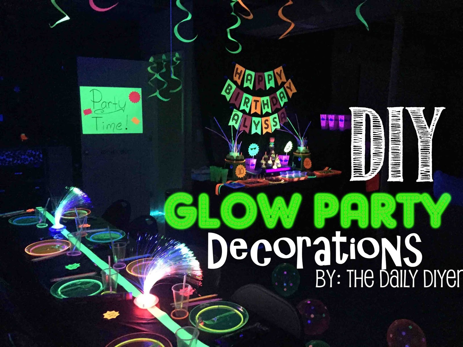 The Daily Diyer Glow Party Decorations Food