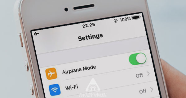 Cara Mengaktifkan Mode Pesawat pada iPhone iOS 11