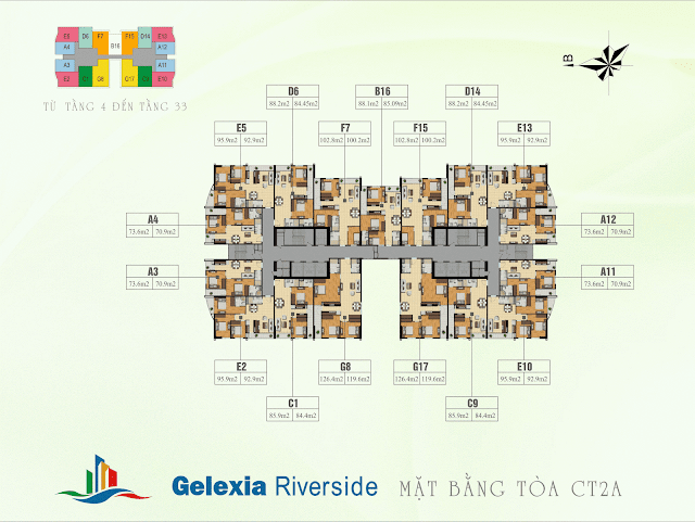 Thiết kế chi tiết mặt bằng căn hộ Gelexia Riverside
