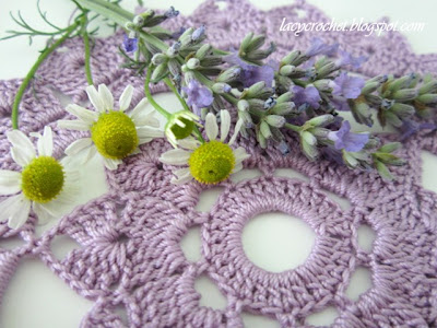 chamomiles lavander and crochet