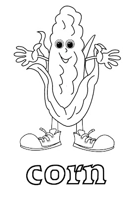 vegetables coloring pages - corn