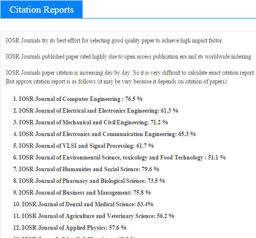 IOSR - International Organization of Scientific Research