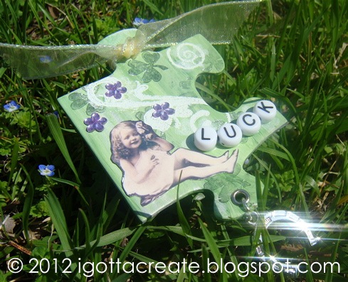 Puzzle Piece Lucky Charms for #StPatrick Day! | 3 styles at I Gotta Create!