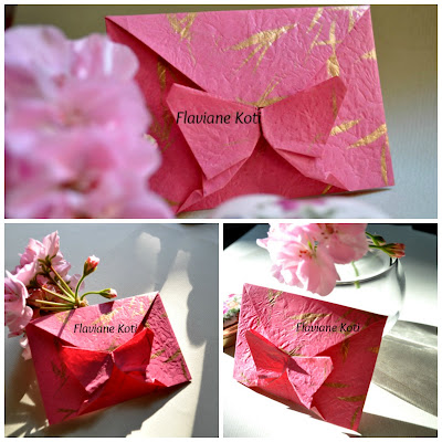 Envelope de origami borboleta