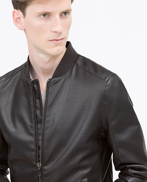 Áo khoác da nam Zara Faux Leather Bomber Jacket Áo khoác da nam Zara Faux Leather Bomber Jacket