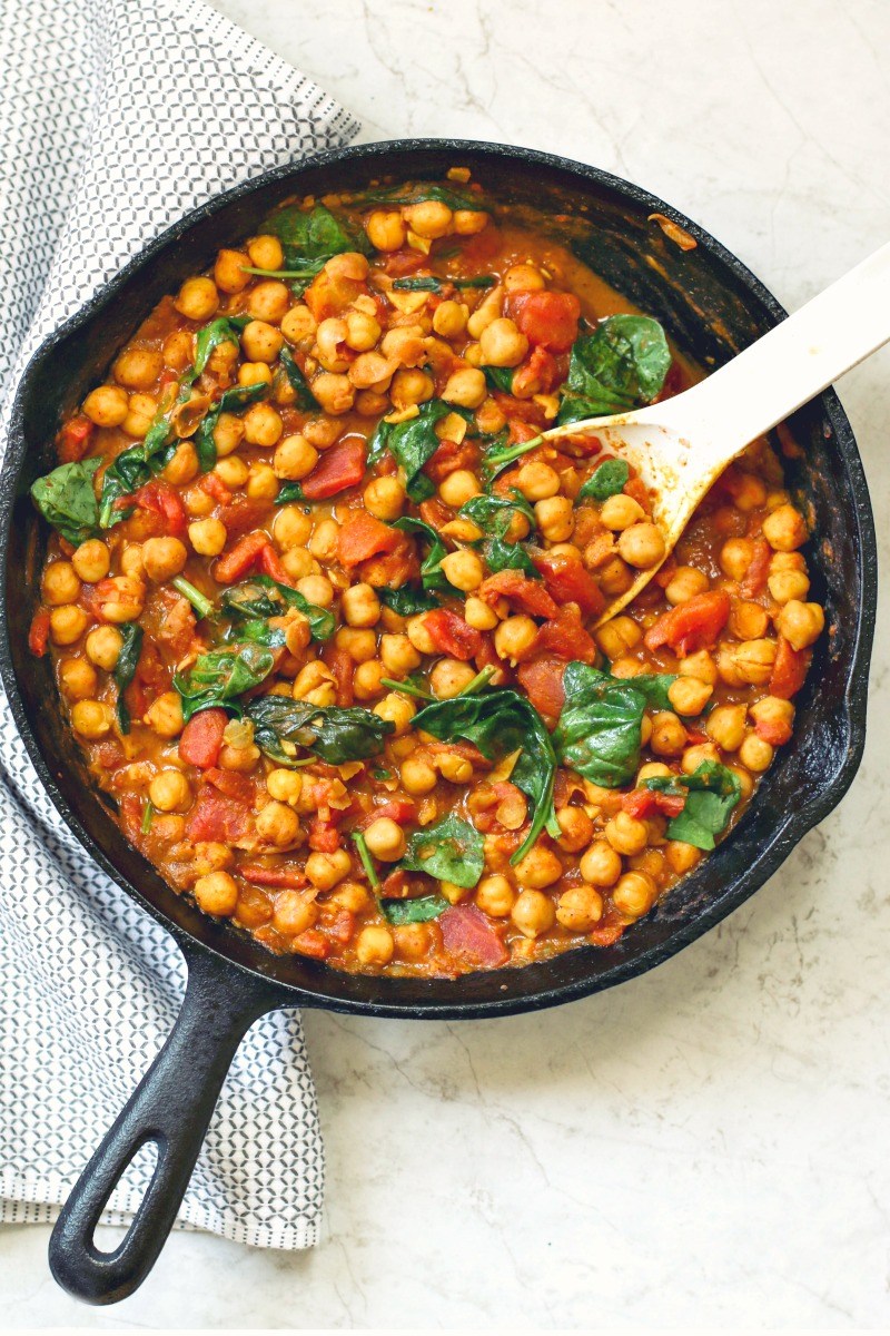 Chickpea And Spinach Curry Recipe Cooking Blog