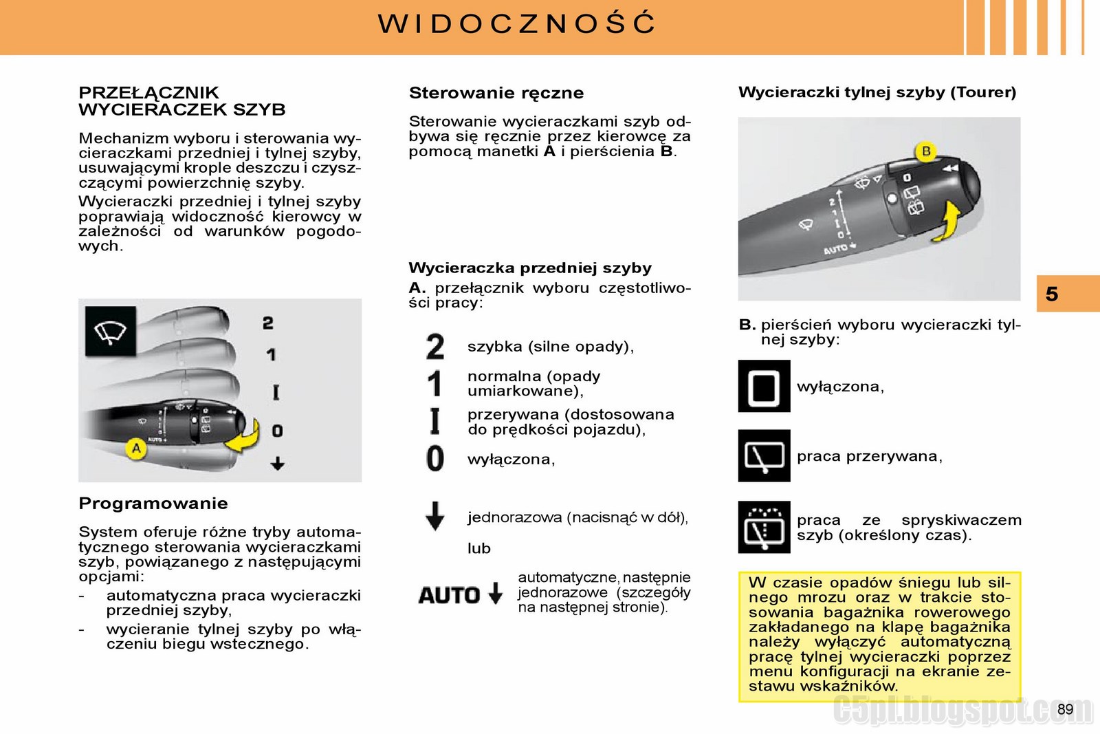Techniki Wpływu Społecznego Doliński Chomikuj CITROEN C5 III PL: Instrukcja C5 - Widoczność