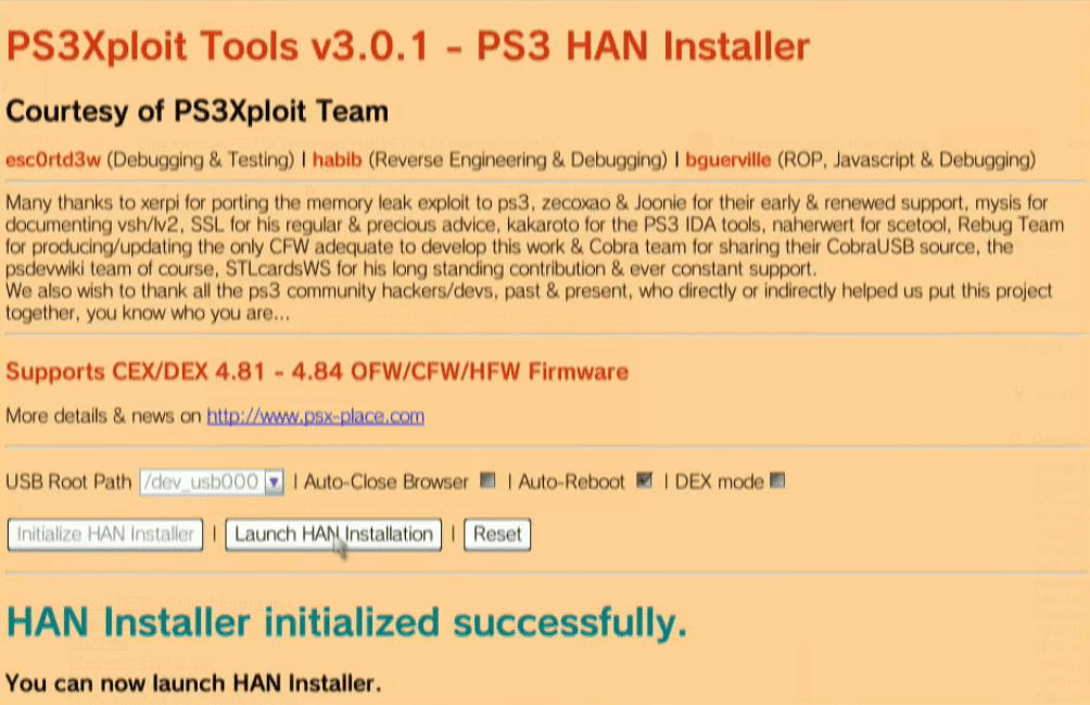 Cara merubah PS3 OFW menjadi Han HFW 4.84 menggunakan PC
