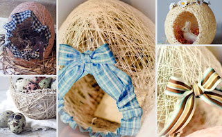 DIY Pasxalina kalathia me spaggo DIY Pasxalina kalathia me spaggo