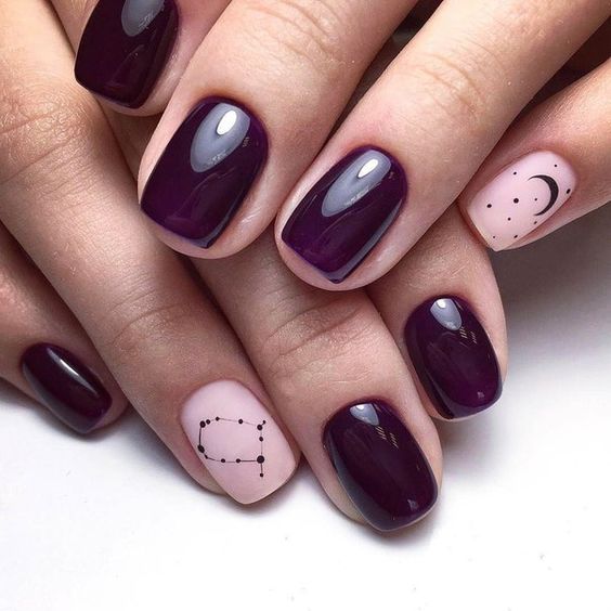 Fαshiση Gαlαxy 98 ☯: pink and purple matched nail arts - trending style