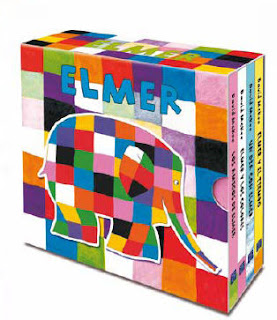 Pequeña biblioteca Elmer ele elefante multicolor