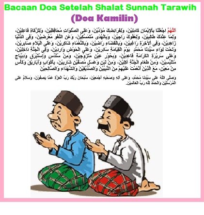 Bacaan Doa Kamilin Shalat Tarawih Lengkap Arab Latin dan ...