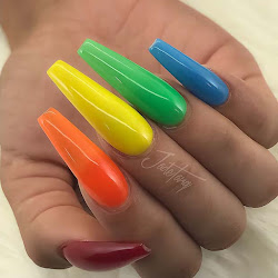 nails rainbow summer colorful vibrant latest copy pretty simple stayglam bold source