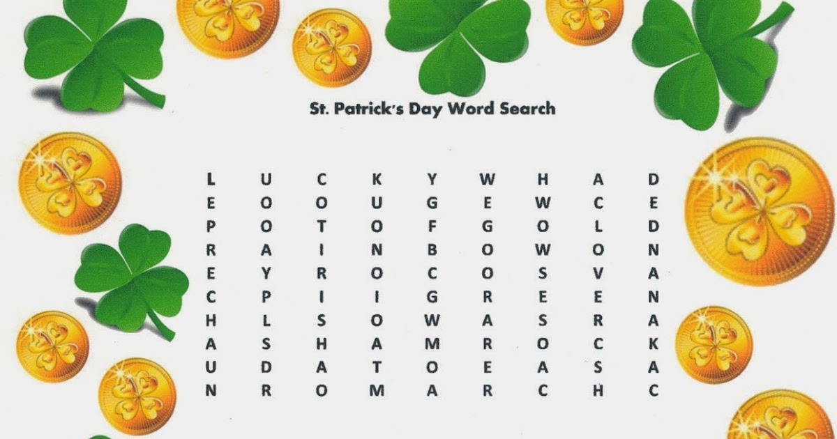 Florassippi Girl: St. Patrick's Day Word Search - Free Printable