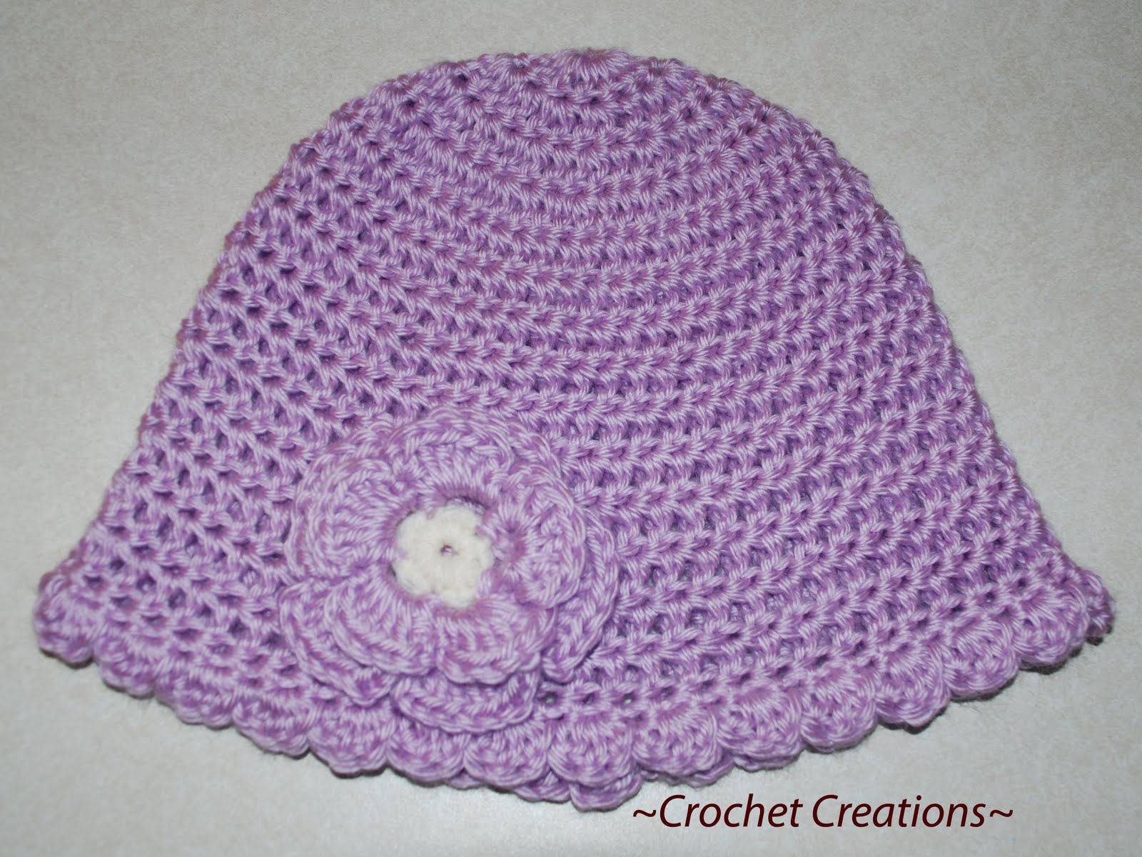 Crochet Children&apos;s Hat with Flower - Crochet Creative Creations