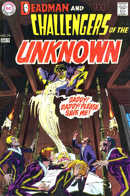 Challengers of the Unknown v1 #74 dc 1970s bronze age comic book cover art by Neal Adams Challengers of the Unknown v1 #74 dc 1970s bronze age comic book cover art by Neal Adams