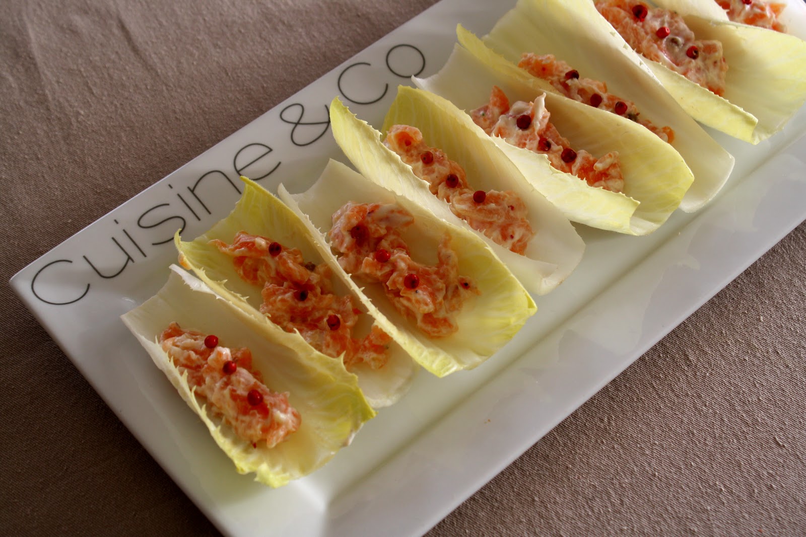 Kriket's cooking: Bouchées d'endive au saumon fumé