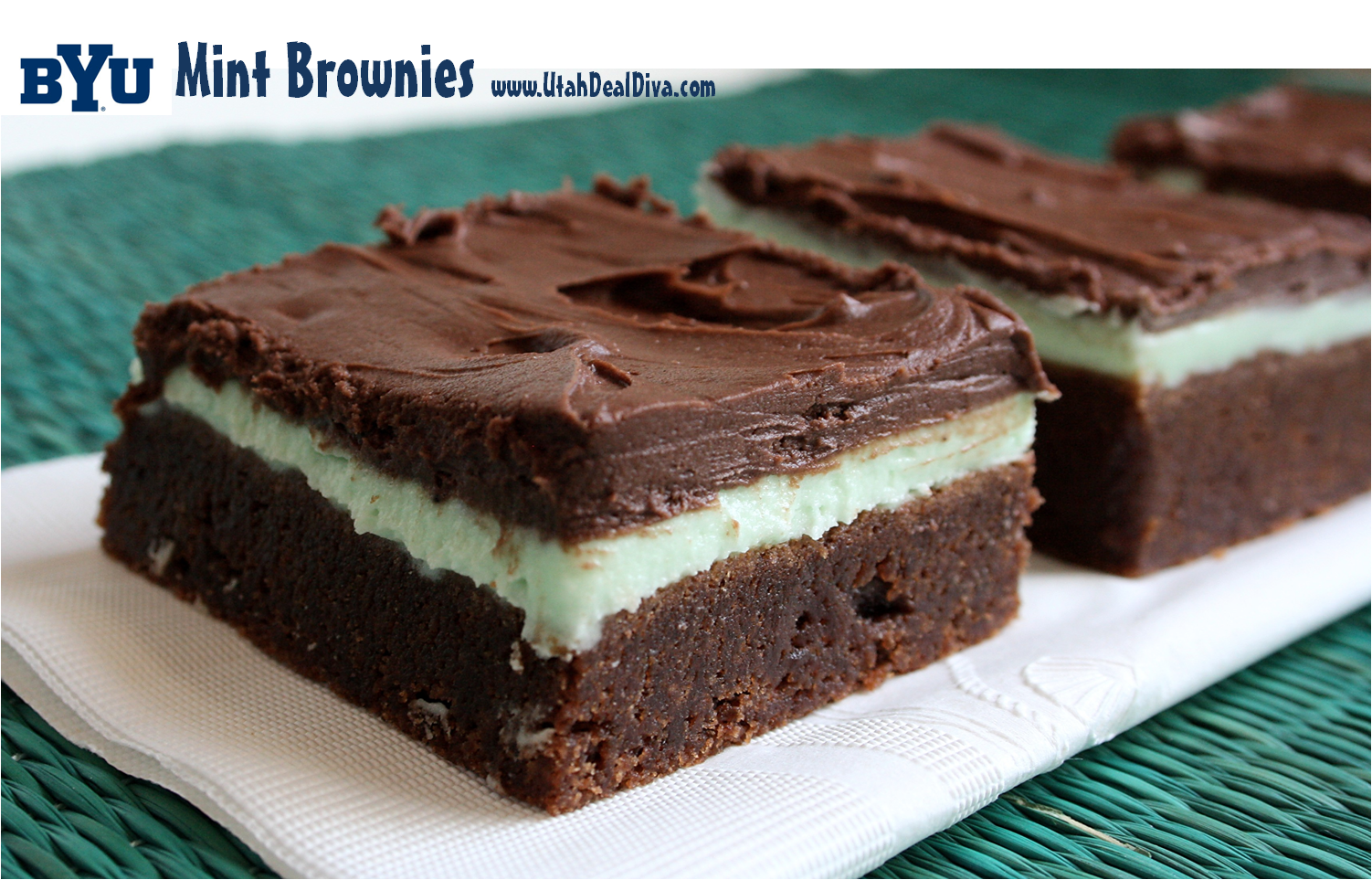 Mer's Kitchen Creations BYU's Mint Brownies