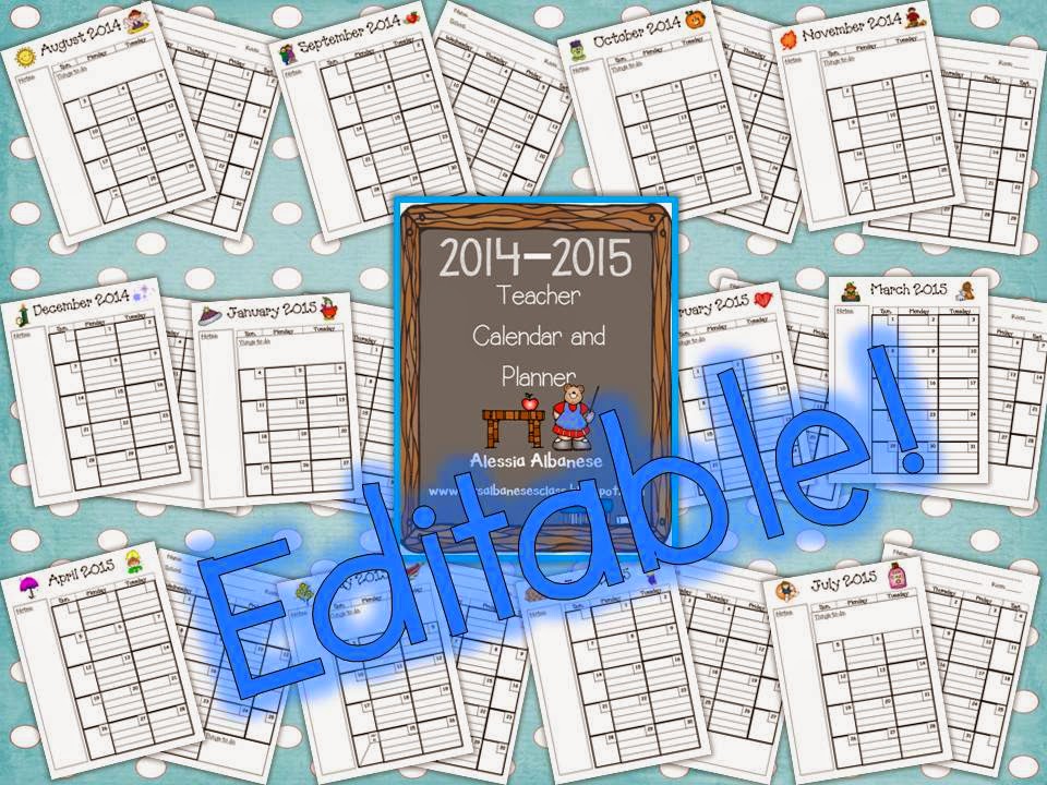 http://www.teacherspayteachers.com/Product/Teacher-Calendar-and-Planner-updated-for-2014-2015-EDITABLE-133415