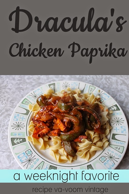 Recipe Dracula's Chicken Paprika / VaVoom Vintage Vintage Fashion
