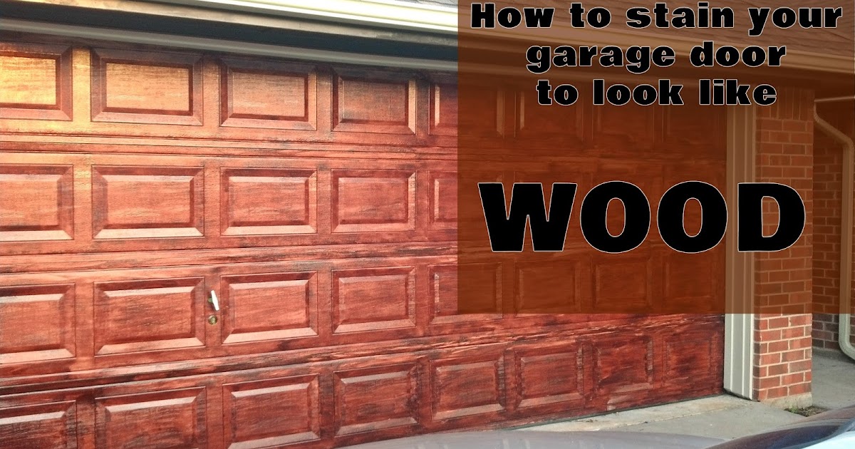 garage door wood stain staining