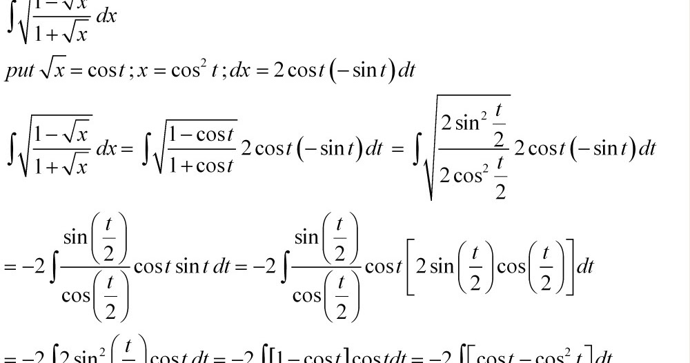 mixture: integral of sqrt{[1-sqrt(x)] / [1+sqrt(x)]}