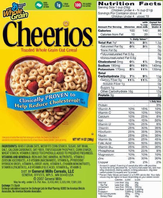Low Salt Low Fat Eating Sodium Content of Cheerios Reduced in Very Low