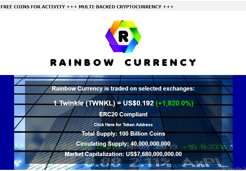 Rainbowcurrency Indonesia Rainbow Currency 6 januari 2018 jam.0345 WIB sabtu dinihari
