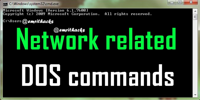 Network related dos commands