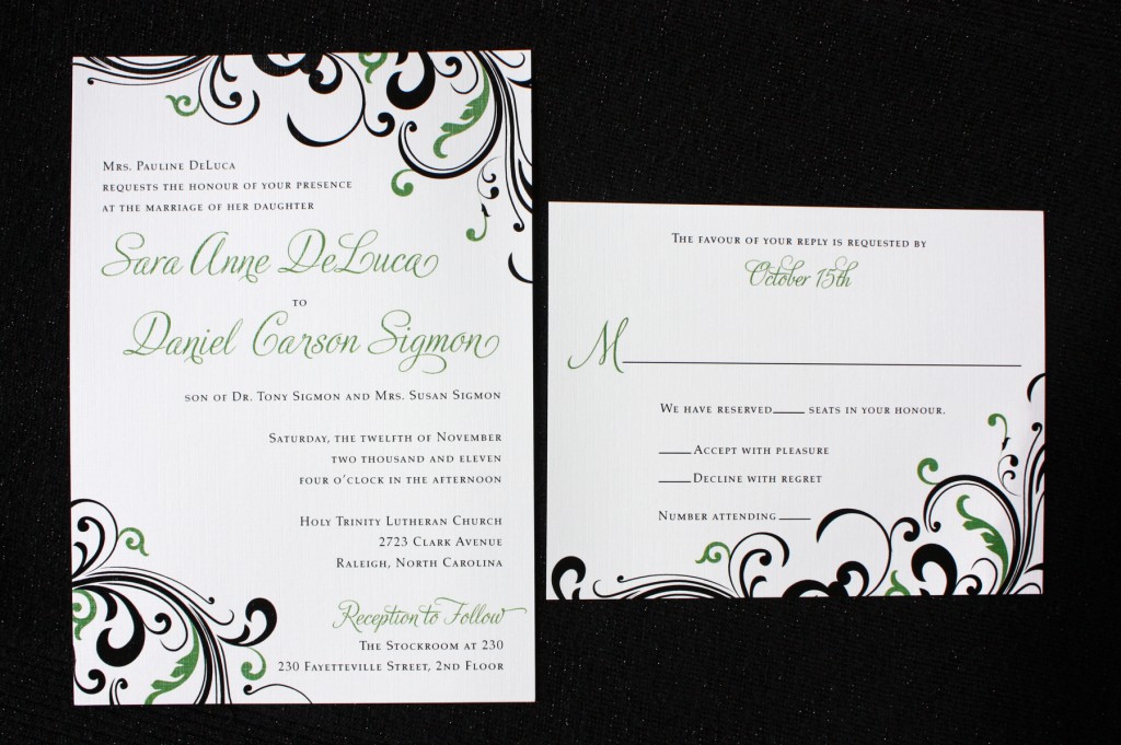 black wedding invitations: Black Wedding Invitations Are Dramatic