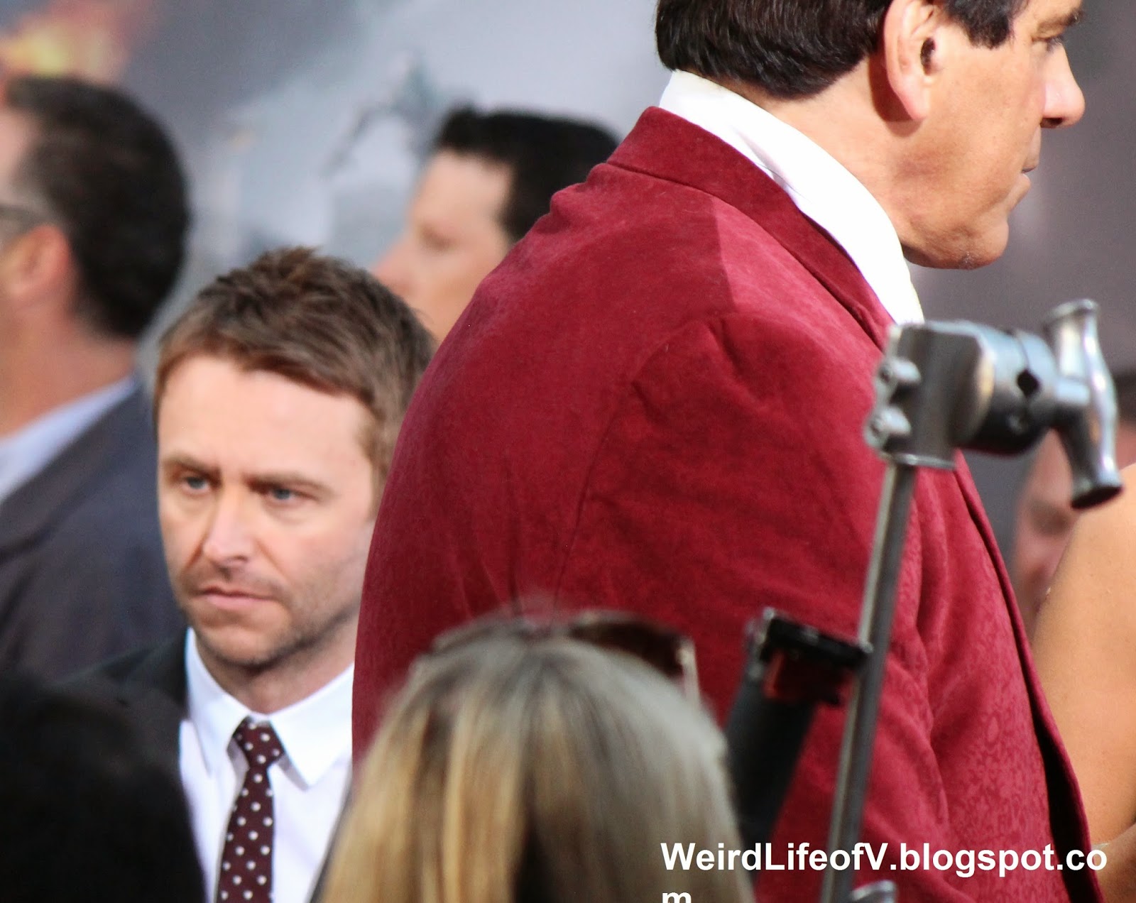 Avengers: Age of Ultron Red Carpet Premiere Lou Ferrigno being interviewed on the red carpet with Chris Hardwick in the background