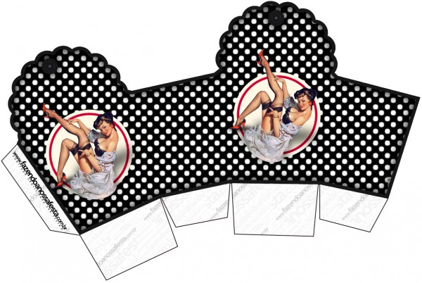 Pin Up in Red, White and Polka Dots: Free Printable Boxes.
