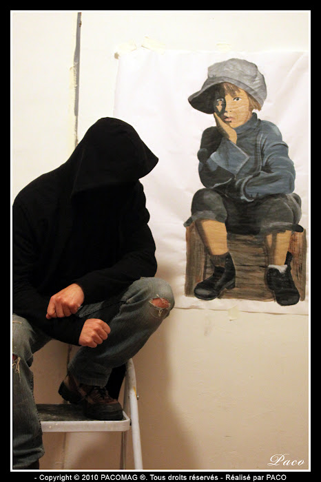 Street art Où es Charlie Paco illustrateur graphiste Street art the kid, dessins de l'enfant à Sedan par Paco