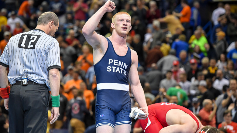 Champion Bo Nickal Works On. greg elinsky st edward wrestling national cham...