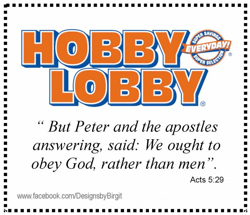 Designs by Birgit Hobby Lobby Crafting Religious Freedom