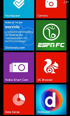 Nokia Lumia 520 Home Screen