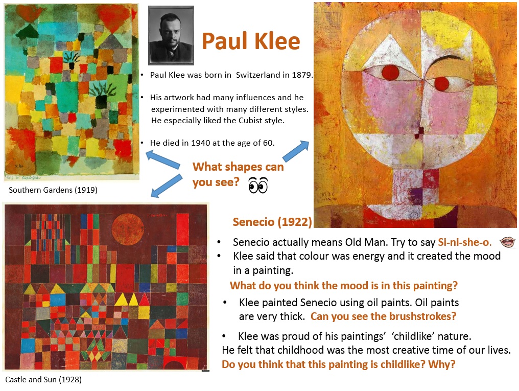 NorthEastArts Paul Klee, Senecio Primary Art