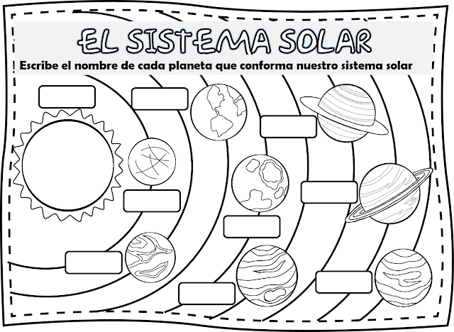 Imágenes del sistema solar para Colorear Imágenes del sistema solar para Colorear