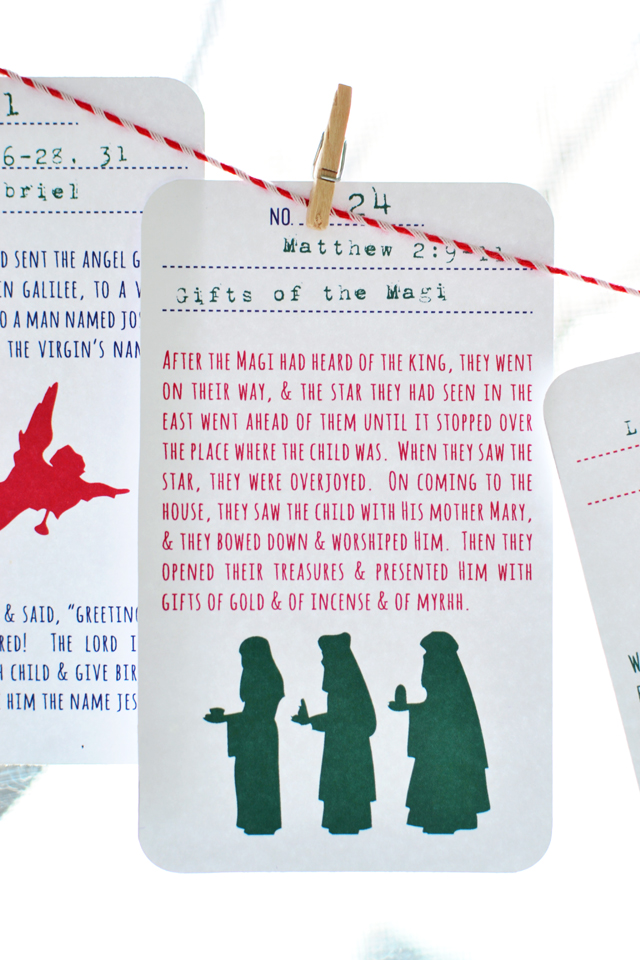 RedBirdBlue Free Printable Christmas Story Advent Calendar 