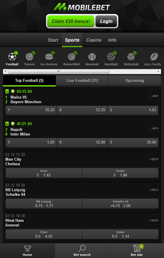 Mobilebet Screenshot Mobilebet Screen
