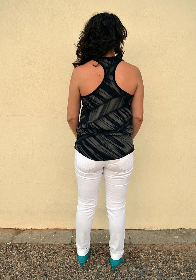 custo barcelona, turquesa, jeans blancos, moda, mi vestido azul, blogger, Castellón, fashion blogger, blog de moda, look 