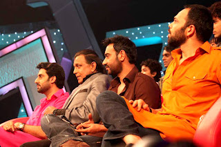 Abhishek, Ajay Devgan and Rohit Shetty at Promotion of 'Bol Bachchan' on Zee Lil Champs images