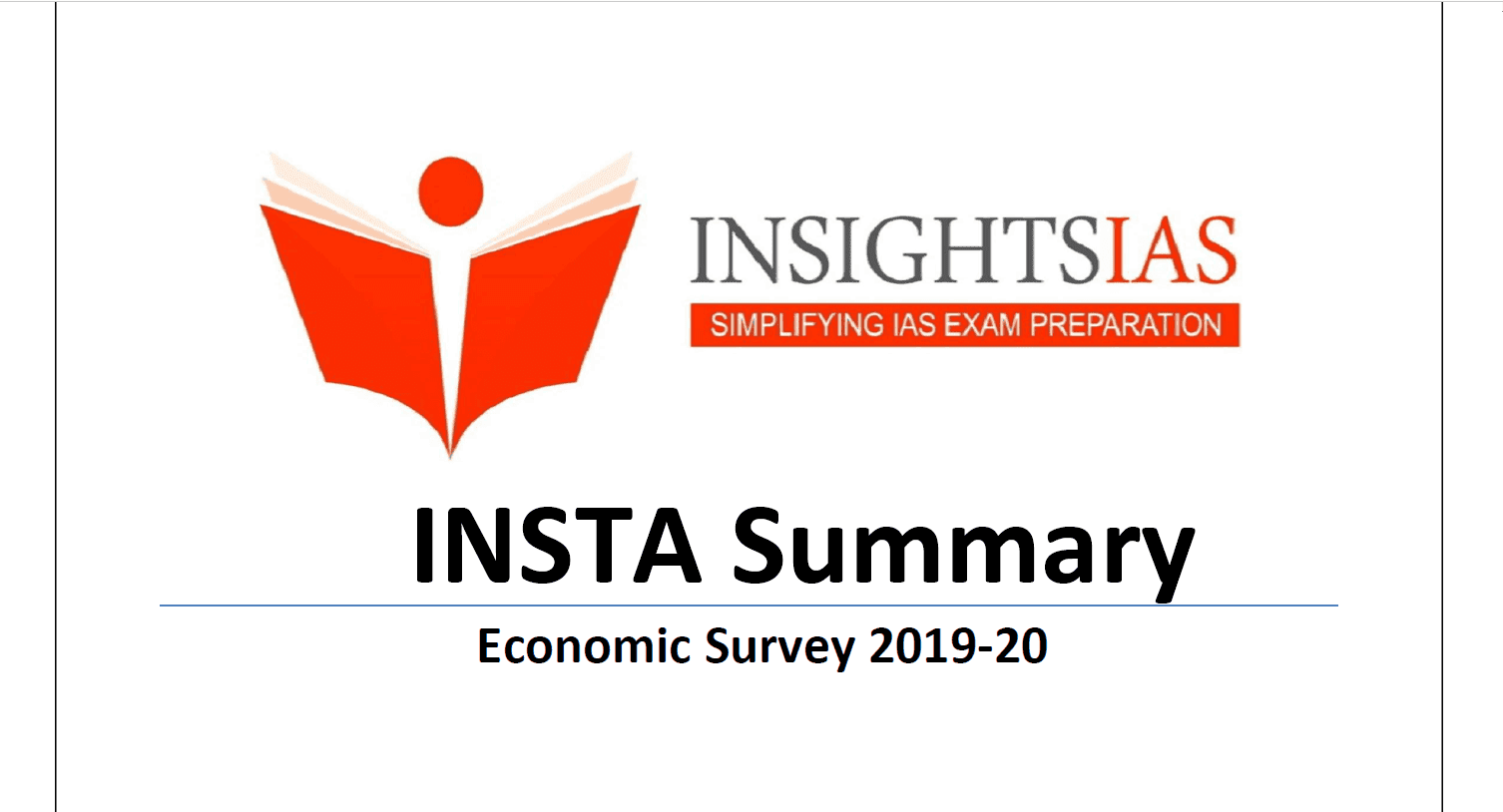 Insight IAS Economic Survey 2019-20