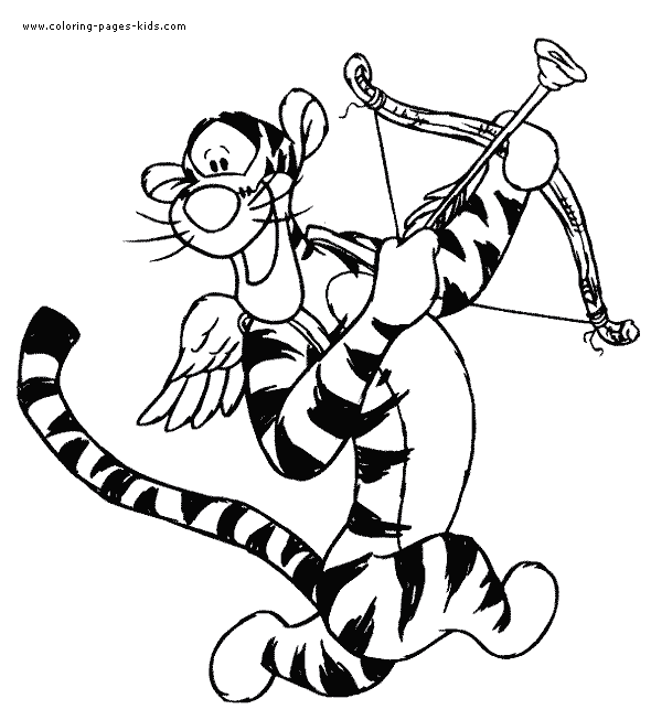 valentine tigger coloring pages - photo #4